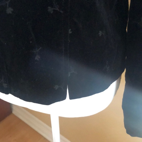 AT Denim Jacket —Black with Silver Tulips - Picture 4 of 14